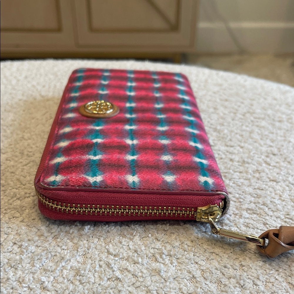 Tory Burch Colorful Checkered Wallet - Picture 5 of 6